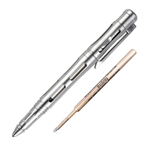 Titanium Tactical Pen with Glass Breaker - Silver, Model TPX33-TI