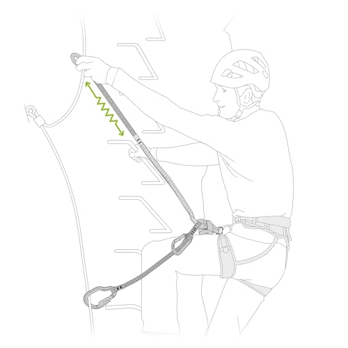 Petzl Scorpio Vertigo Via Ferrata Lanyard with Carabiners – Lightweight & Compact Climbing Safety Gear