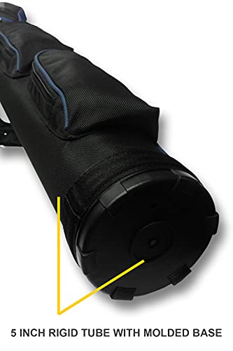 CaddyDaddy Ranger Carry Sunday Golf Bag Black/Blue - Holds 9 Clubs, Durable & Lightweight