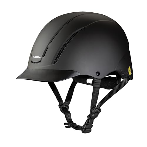 Troxel MIPS Full Coverage Horse Riding Helmet Black Duratec Medium 7-7 3/8
