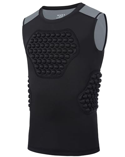 Roadbox Youth Baseball Chest Protector Padded Compression Shirt Black X-Small