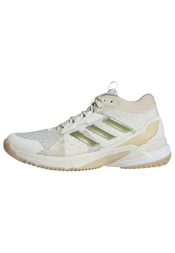 adidas Women's Crazyflight 6 Mid Indoor Sports Shoes Off White Gold 8.5