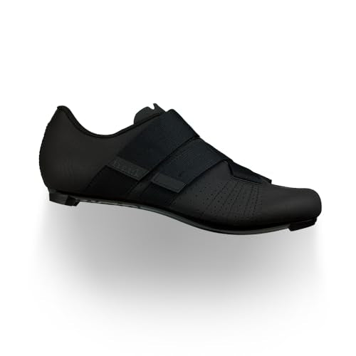 Unisex Cycling Shoes with Velcro Closure - Black 9.5