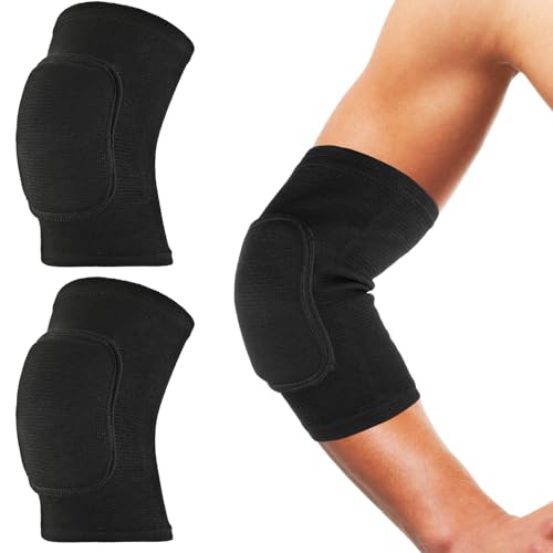 Sibba Compression Elbow Pads M-Black Sports Support for Kids & Adults