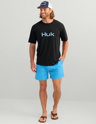 HUK Men's Performance Fishing Logo T-Shirt - Black XXL Short Sleeve