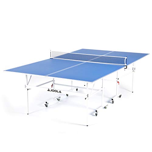 JOOLA Quadri Indoor 15mm Regulation Size Ping Pong Table with Quick Clamp Net - Compact Storage