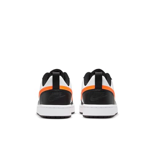Nike Boys' Court Borough Low 2 PSV Trainers - White/Orange/Black, Big Kid 6