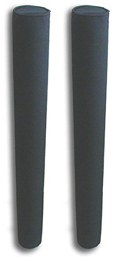 Boat Trailer Guide Pole Pads and Covers Set - 60 Inch Heavy Duty UV Canvas, Black