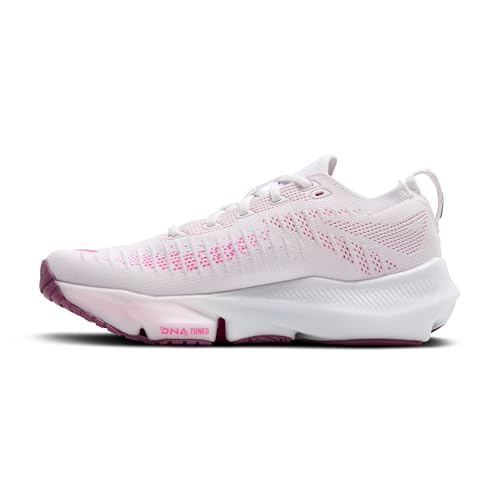 Brooks Women’s Glycerin Flex Running Shoe 8 White Cyber Pink Argyle