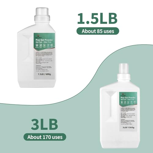1.5LB Pee Powder Gel & Odor Neutralizer for Portable Toilets & Home Use - Variation 680g