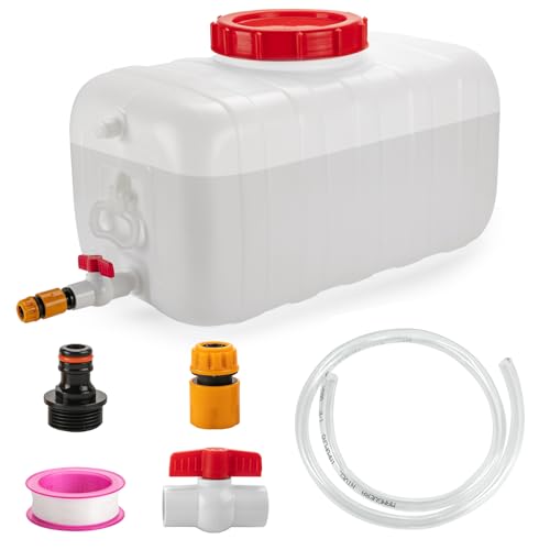 LJJJXXX 23.6x13x13.7in Portable Water Tank with Faucet - Food-Grade, Impact-Resistant, Leak-Proof for Camping & Outdoor Use