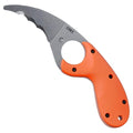 CRKT Bear Claw Fixed Blade Knife with Sheath - Orange, Rescue-Ready, 2511ER