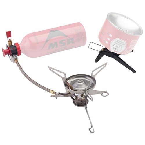 MSR WhisperLite Universal Compact Hybrid Fuel Camping Stove with Storage Bag