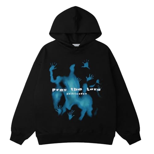 Aelfric Eden Small Black Graphic Oversized Hoodie - Casual Streetwear Sweater