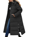 UMIPUBO Women's 3X-Large Black Long Maxi Down Coat Winter Puffer Jacket
