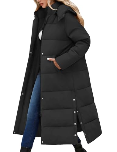 UMIPUBO Women's 3X-Large Black Long Maxi Down Coat Winter Puffer Jacket