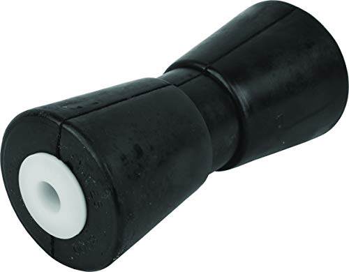 Heavy Duty Boat Trailer Roller - Rubber Shaft Keel, Black 12 Inch