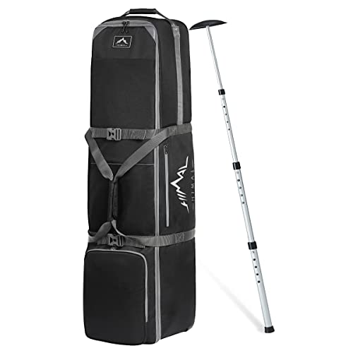 Golf Travel Bag with Adjustable Support Rod - Heavy Duty Oxford Fabric 48.8"