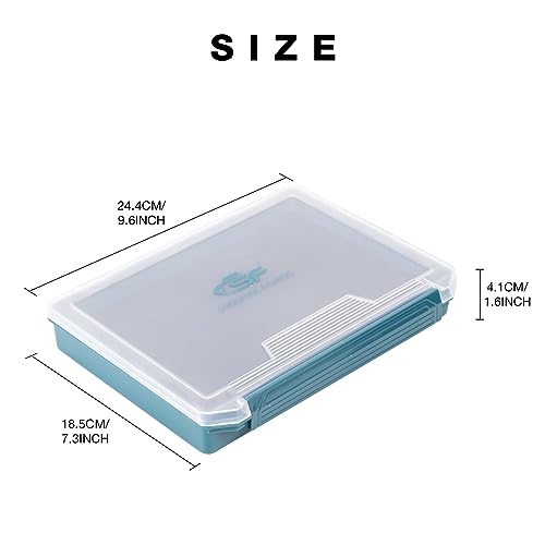 SF 2-Pack Fishing Tackle Box Trays with Foam Insert and Double Buckle - 3602-2PCS