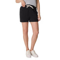 Large Black Hanes Women's Essential Drawstring Cotton Shorts - Comfortable & Adjustable