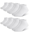 Kids Ankle Socks 8 Pairs Breathable Low Cut Athletic Mesh Socks for Boys Girls 8-12Y