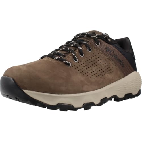 Columbia Men's Newton Nimble Waterproof Leather Hiking Shoes - Tundra/Black 9.5