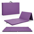 2-Inch Thick Folding Exercise Mat for Gymnastics & Fitness - Purple, 10x4 ft