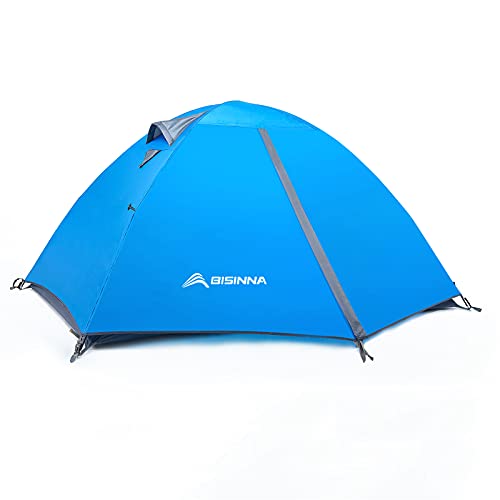 BISINNA 4-Person Blue Camping Tent Waterproof Lightweight Family Tent