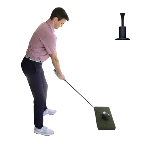 Golf Hitting Strip 10x24 Inch Practice Turf with Tee Insert - Realistic Fairway Feedback