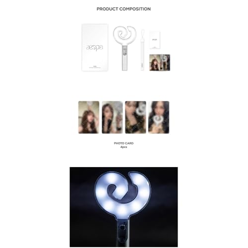 AESPA Official Lightstick Ver.2 with 4 Photocards & Extra Set – KPOP Collectible