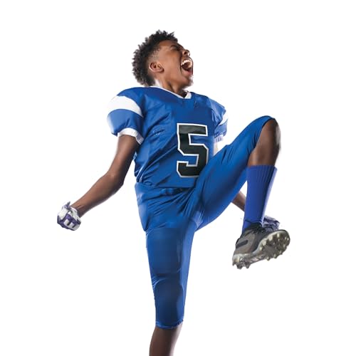 Youth Football Pants with 7-Piece Integrated Pads Large Black