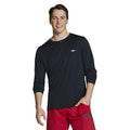 Men's UV Swim Shirt Long Sleeve Rash Guard with UPF50+ - Large Black