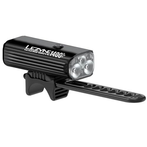 LEZYNE Macro Drive 1400 Lumens Bicycle Front Light Satin Black USB-C Rechargeable IPX7 Waterproof
