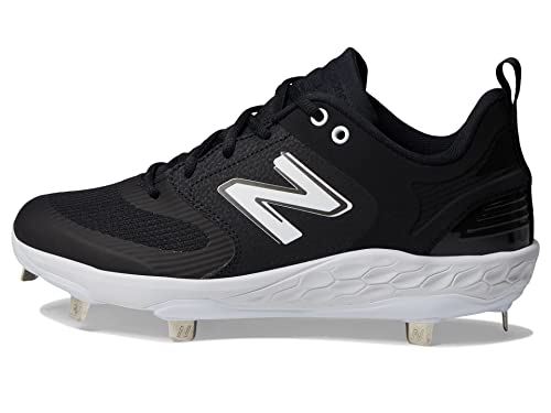 New Balance Women's Fresh Foam X Velo V3 Softball Cleats - Black/White, Size 8.5