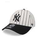 47 Brand Cap MVP Unisex Baseball Hat – One Size, White/Navy Visor with Logo & Pinstripe