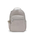 Kipling Women's Seoul 15" Laptop Backpack Grey Gris - Durable, Roomy & Protective Sleeve