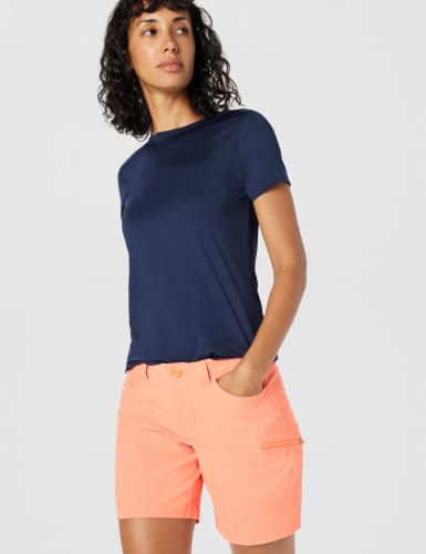 Eddie Bauer Women's Rainier Short - Dusty Coral, Water-Repellent, Stretch Nylon, Outdoor Hiking Gear