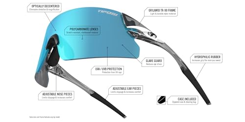 Tifosi Rail XC Rimless Cycling & Baseball Glasses - Crystal Smoke Variant