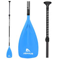 Abahub Blue Carbon Fiber SUP Paddle 3-Piece Adjustable 67-86" with Carry Bag