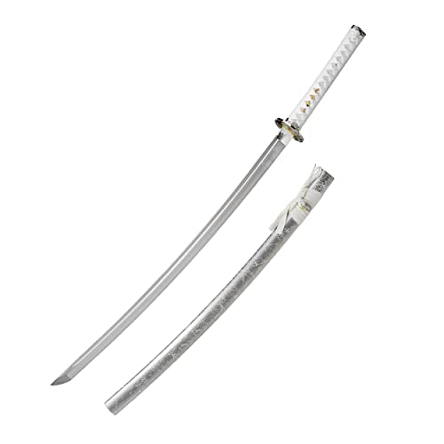 White Orchid Katana Sword with Scabbard - Full Size Practice & Display