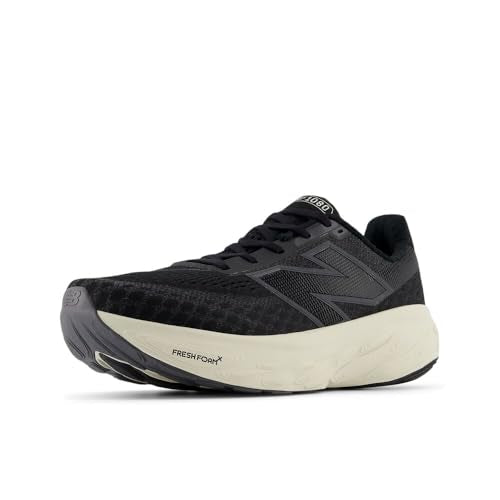 New Balance Men’s Fresh Foam X 1080 V14 Running Shoe - Black/Magnet/Linen, Size 10.5