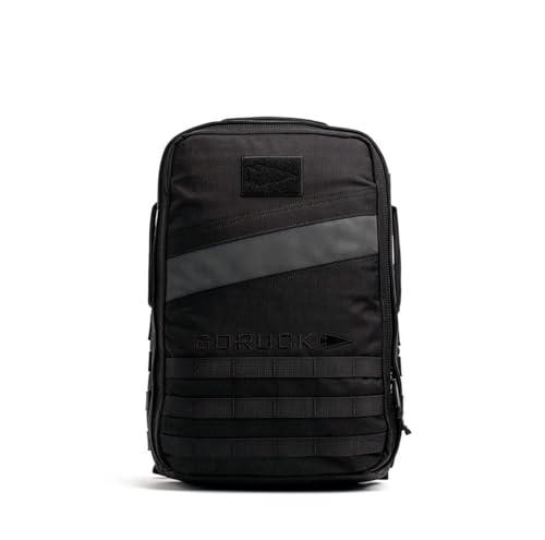 GORUCK Rucker 4.0 Weighted Military Rucking Backpack 20L Black with Embroidery