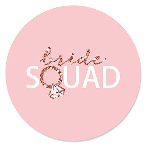 Rose Gold Bridal Shower & Bachelorette Party Sticker Labels - 24 Count