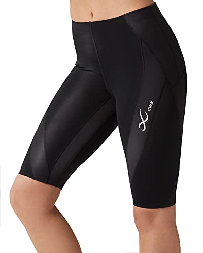 Women's Compression Shorts - Mid Rise, Supportive, Black, Medium