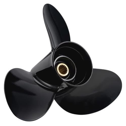 PropelTech 15 Spline Outboard Boat Propeller for Suzuki 50-140HP, 13 3/4x15 Aluminum