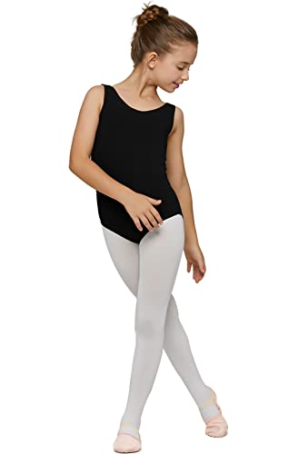 Girls Dance Leotard Bodysuit for Ballet Gymnastics Toddler & Kids Black - 6-7 Years