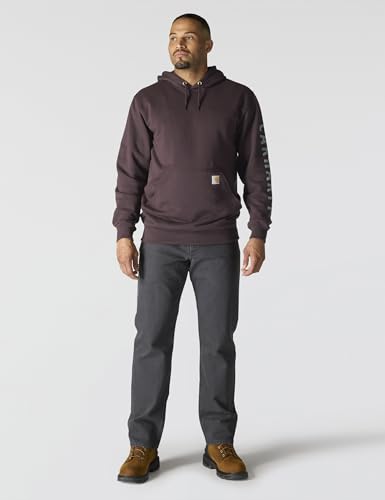 Carhartt Men's Rain Defender Loose Fit Hooded Sweatshirt - Dark Sepia, Large