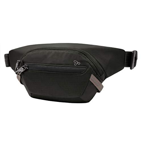 Travelon Anti-Theft Active Waist Pack Black - RFID Blocking Security Bag