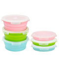 27oz Collapsible Food Storage Container with Lid - 800ml Silicone Bowl