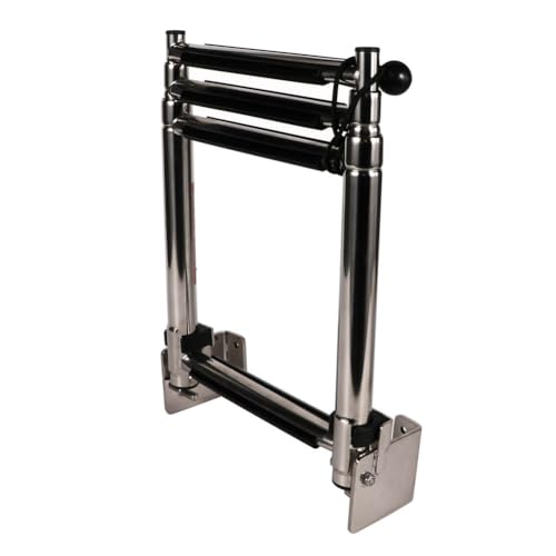 Marine 316 Stainless Steel Telescoping Transom Ladder - 4 Steps, Water Boarding